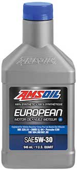 European Car Formula 5W-30 Improved Emissions System Protection Synthetic Oil