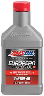 European Car Formula 5W-40 Improved Emissions System Protection Synthetic Oil